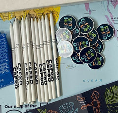 CAFOD Club pencils and badges