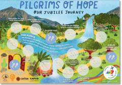 Jubilee 2025: Pilgrims of Hope journey map and stickers for schools