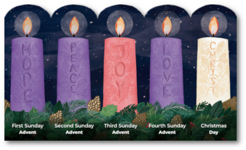 Advent folding prayer card