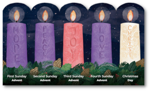Advent folding prayer card