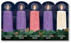 Advent folding prayer card