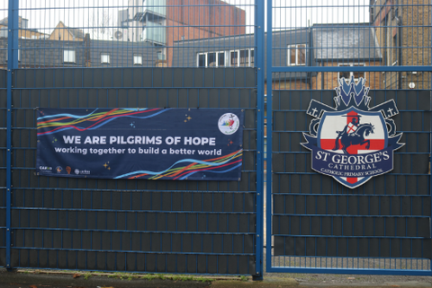 Jubilee for schools: Pilgrims of Hope outdoor banner