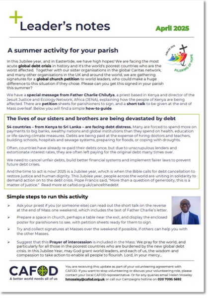 Cancel Debt, Choose Hope - leaders notes
