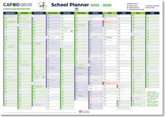 School wall planner 2025-26