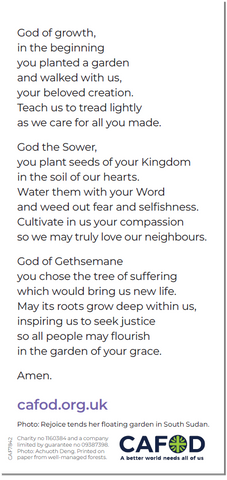 Lent Parish Prayer Card