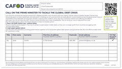 Campaign petition sheet
