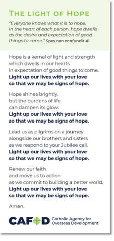 Lent Parish prayer card