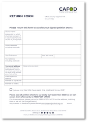 Debt Campaign Return form