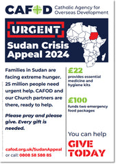 Sudan Crisis Appeal parish poster