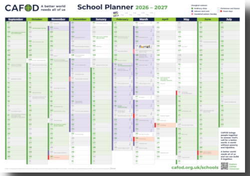 School wall planner 2026-27