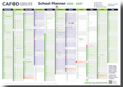 School wall planner 2026-27
